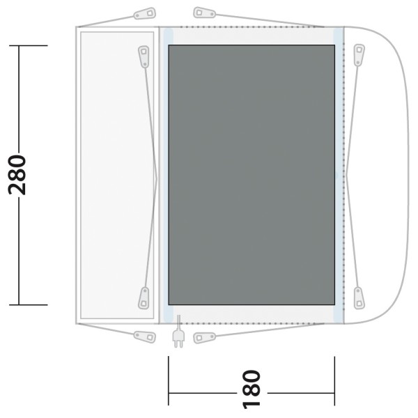 Outwell - Cozy Carpet Parkville 200SA - Tapis de tente