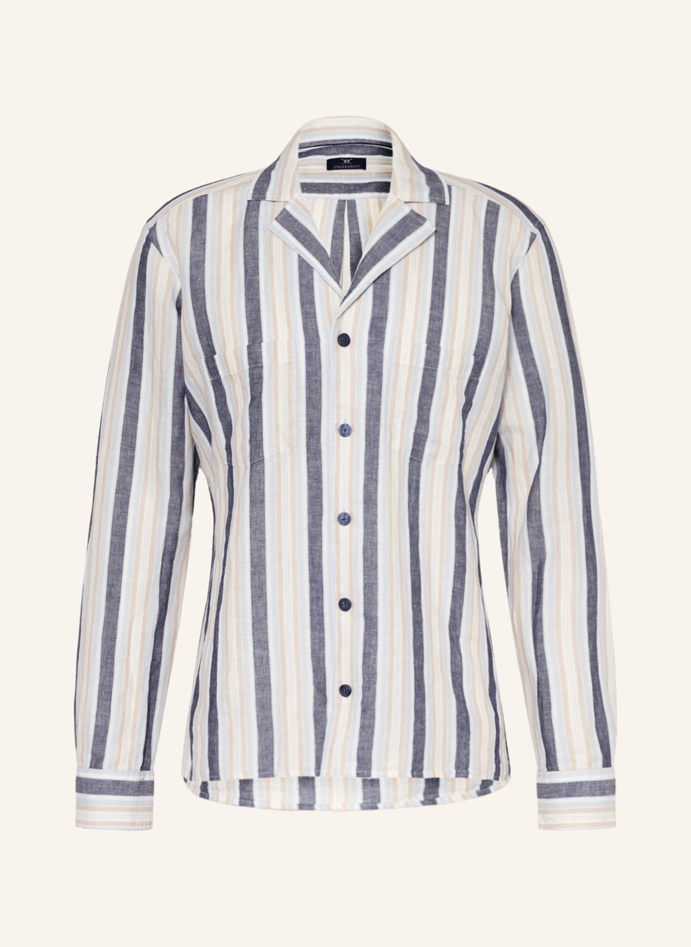 STROKESMAN'S Resorthemd Regular Fit mit Leinen
