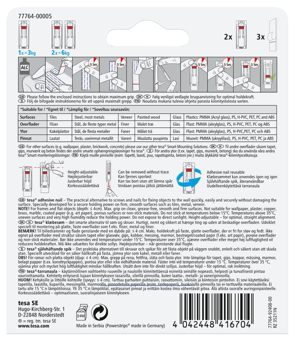 tesa® klæbesøm til fliser/metal 3 kg 2 stk.