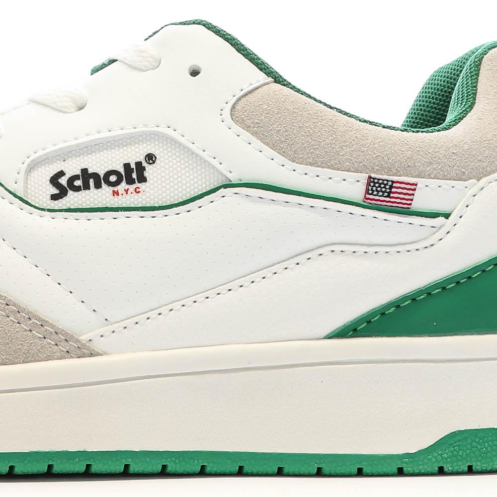 Schott Baskets Blanches/Vertes Homme Schott Elmas