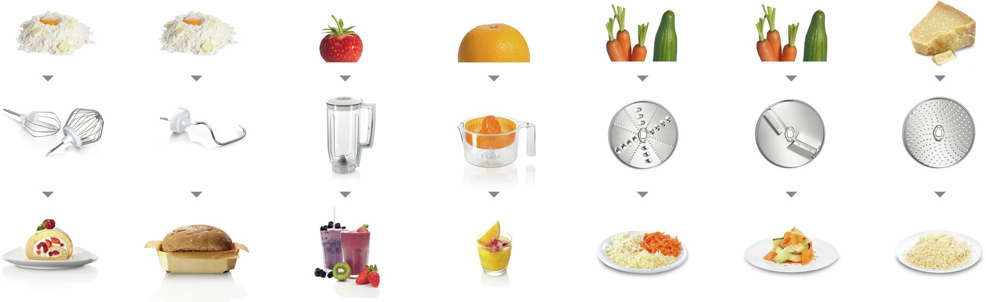 PRODUTO RECONDICIONADO # Robô de Cozinha Série 4 MUM 5 1000W Branco, Prata MUM58243--B