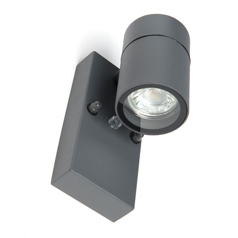 Buiten wandlamp antraciet IP44 met schemersensor - Solo