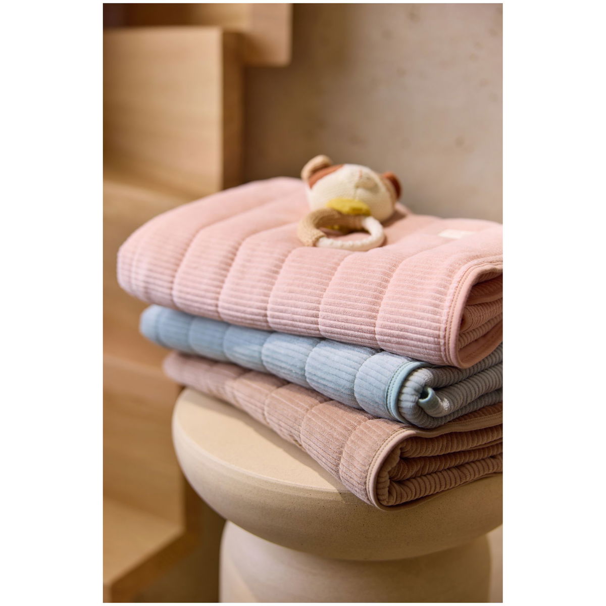JolleinJollein   Decke Velvet Rib wild rose