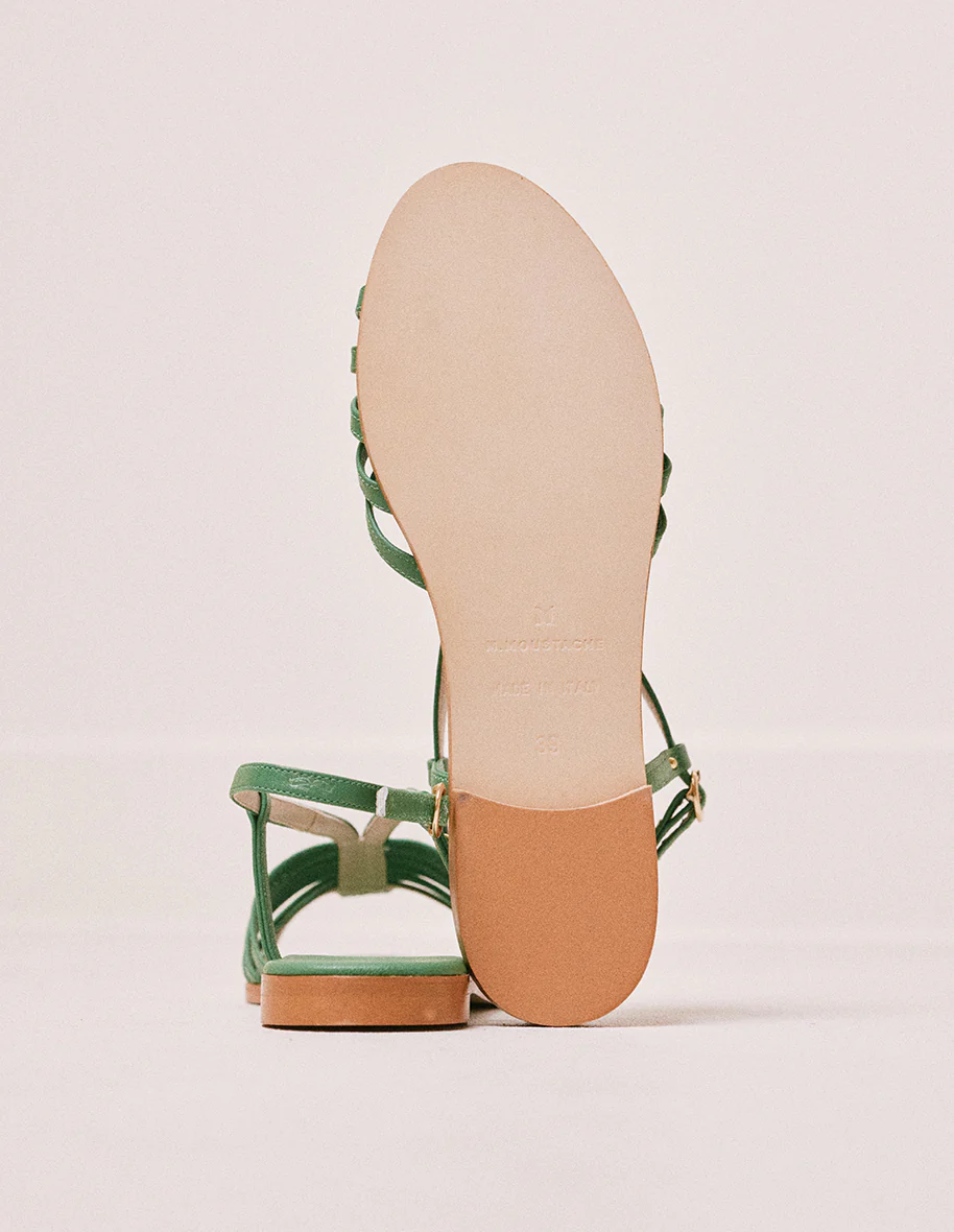 Sandales Ninon B - Cuir vert