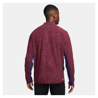 Haut Thermique 1/2 Zip Nike Dri-Fit Trail Bleu Rouge