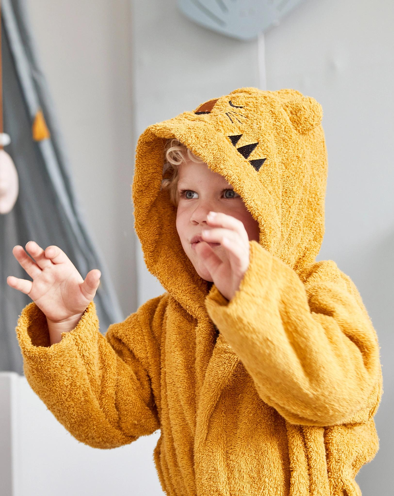 Bademantel TIGER in ochre
