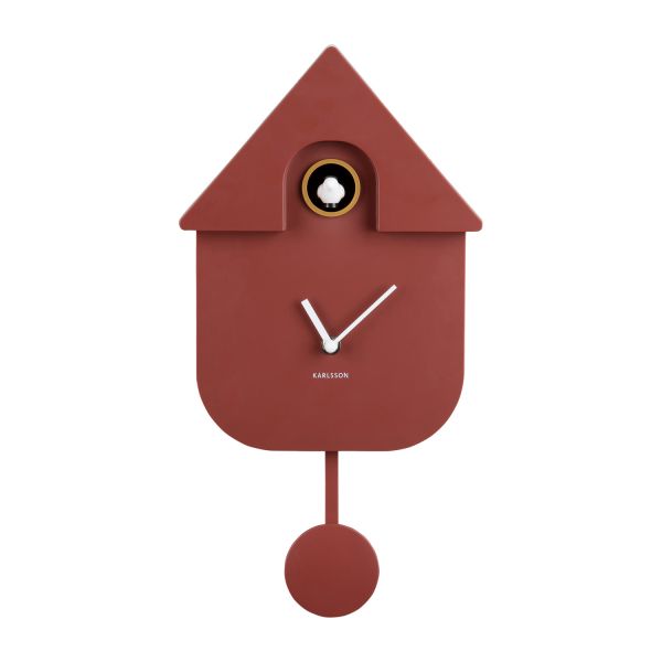 Karlsson Modern Cuckoo Wandklok - Rood