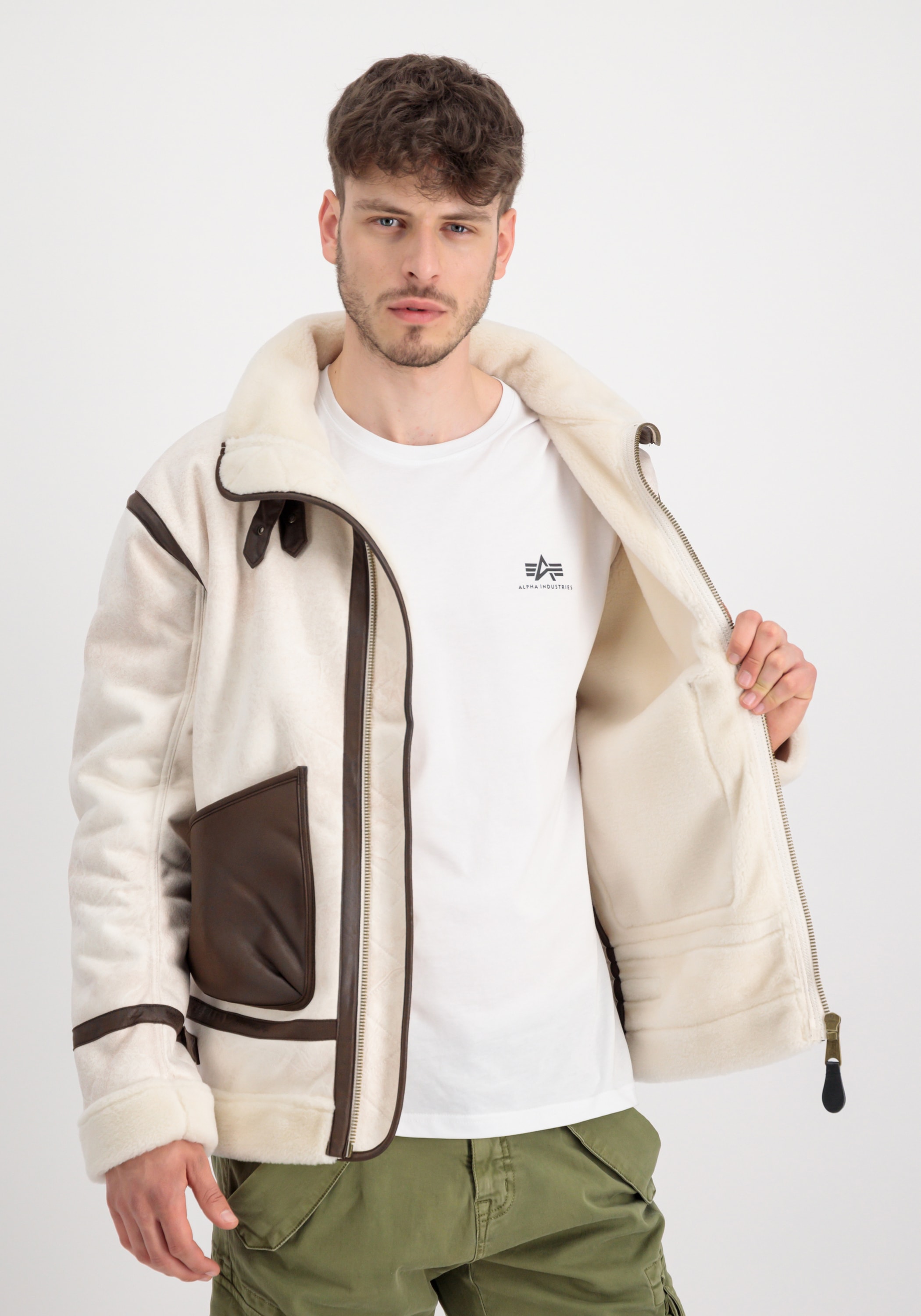 Alpha Industries Lederjacke »B-3 Arctic«