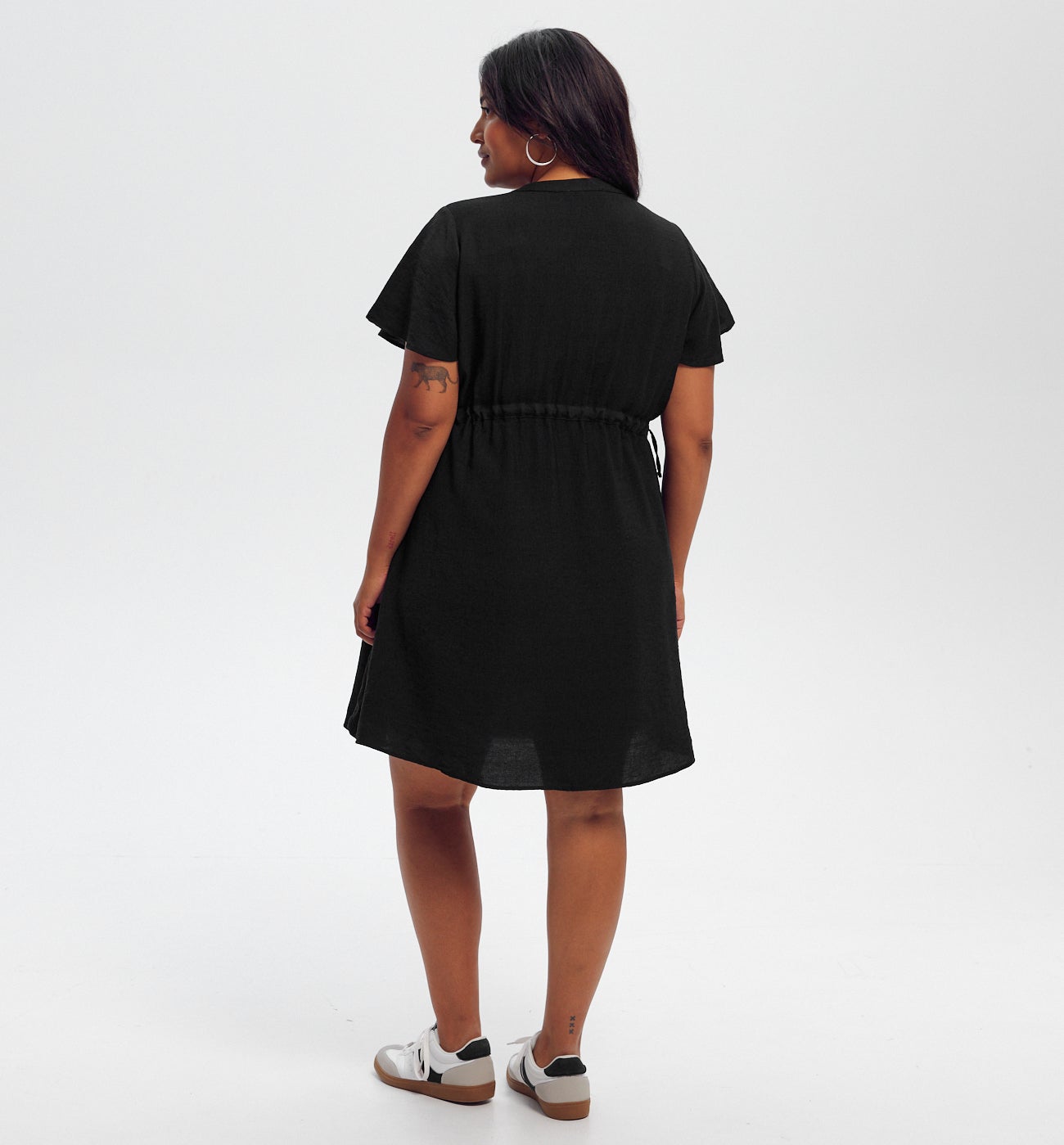 Robe courte évasée Femme - Noir