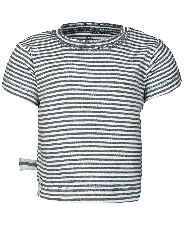 T-Shirt DAMLA gestreift in indigo melange