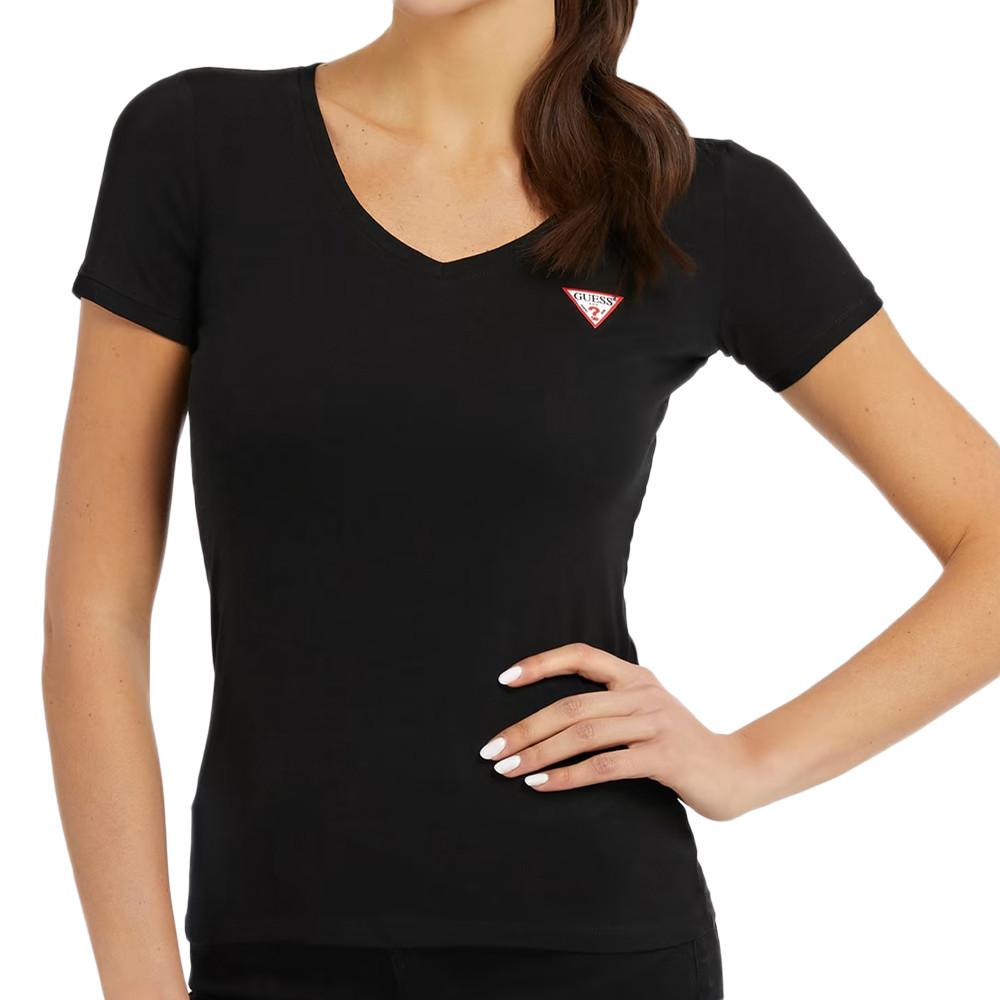 Guess T-shirt Noir Femme Guess Mini Triangle