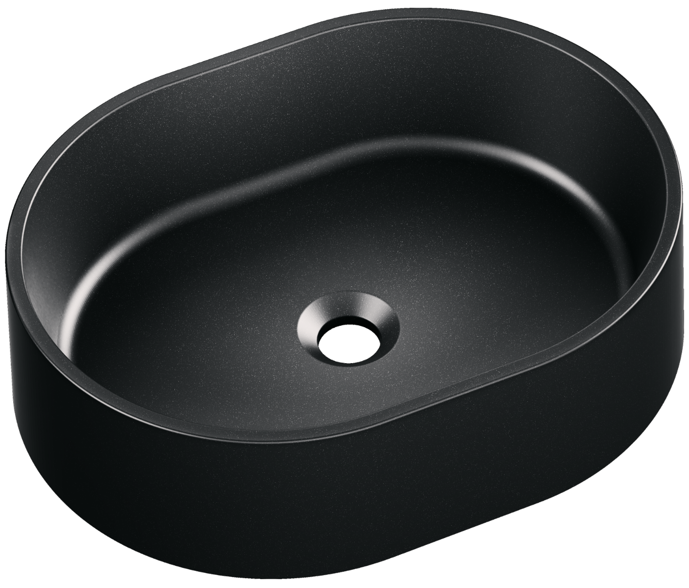 Kerra Olib wastafel 49x38x13.5cm zwart