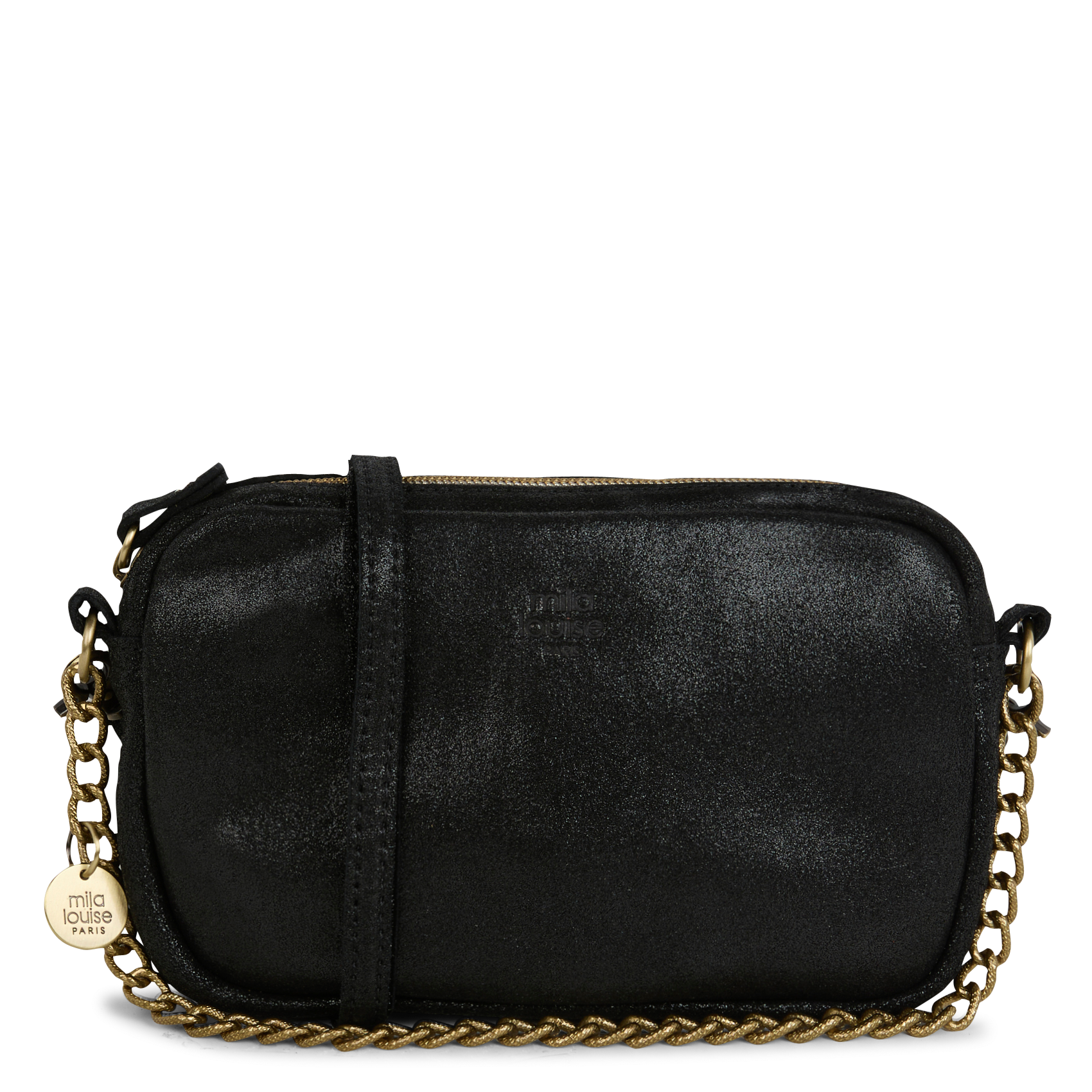 TROTTY - Sac bandoulière en cuir | Noir