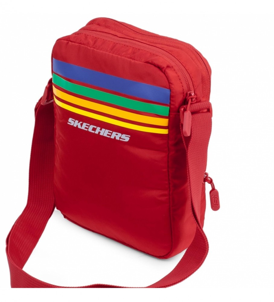 Bolsa de ombro unissex pequena Skechers S914 vermelha - 23 x 17 x 7 cm -