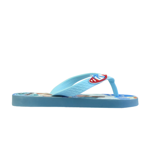 Chinelo de praia brasileiro, estampado com 20 surfistas, fabricado no Brasil.