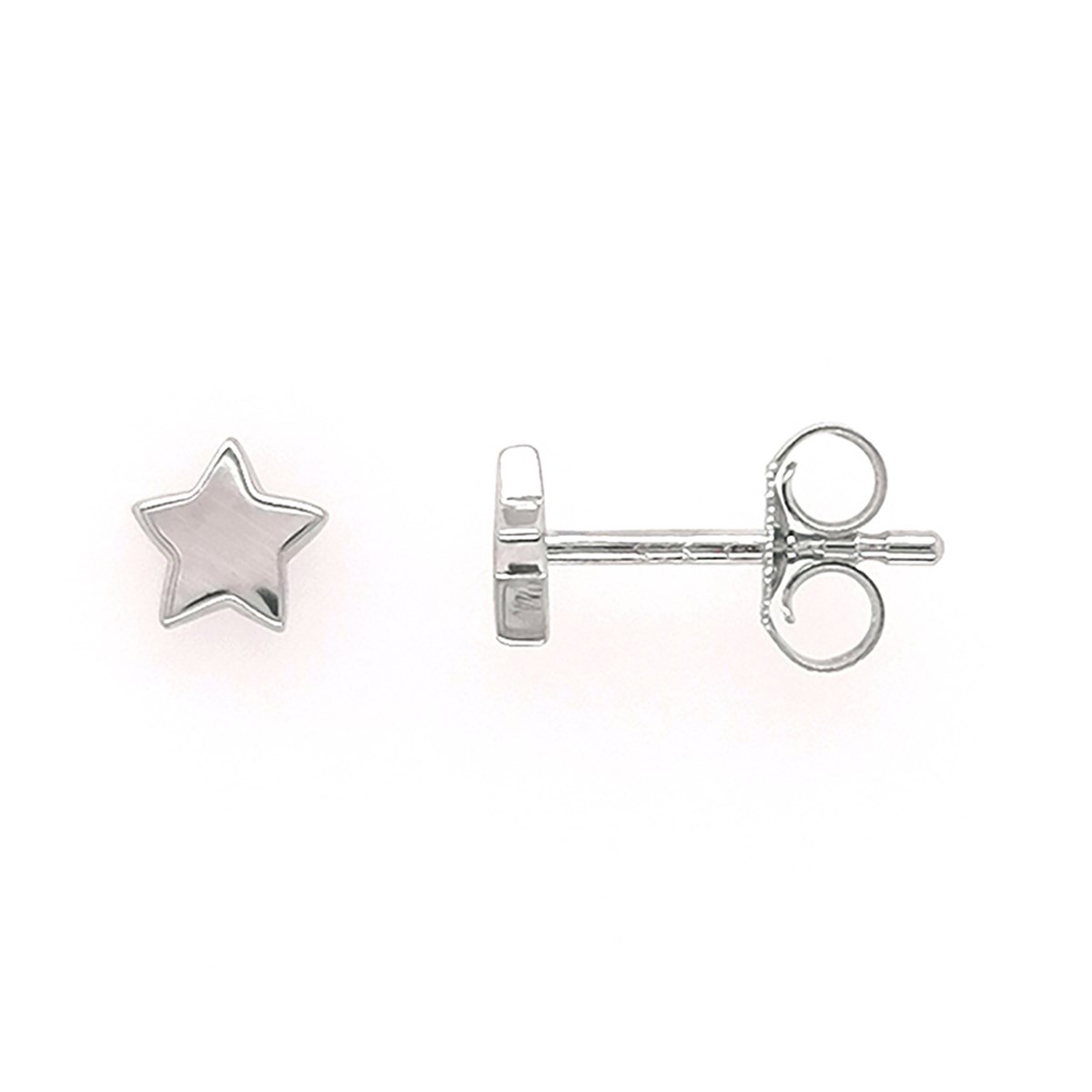 Boucles d'oreilles Brillaxis étoile or blanc
