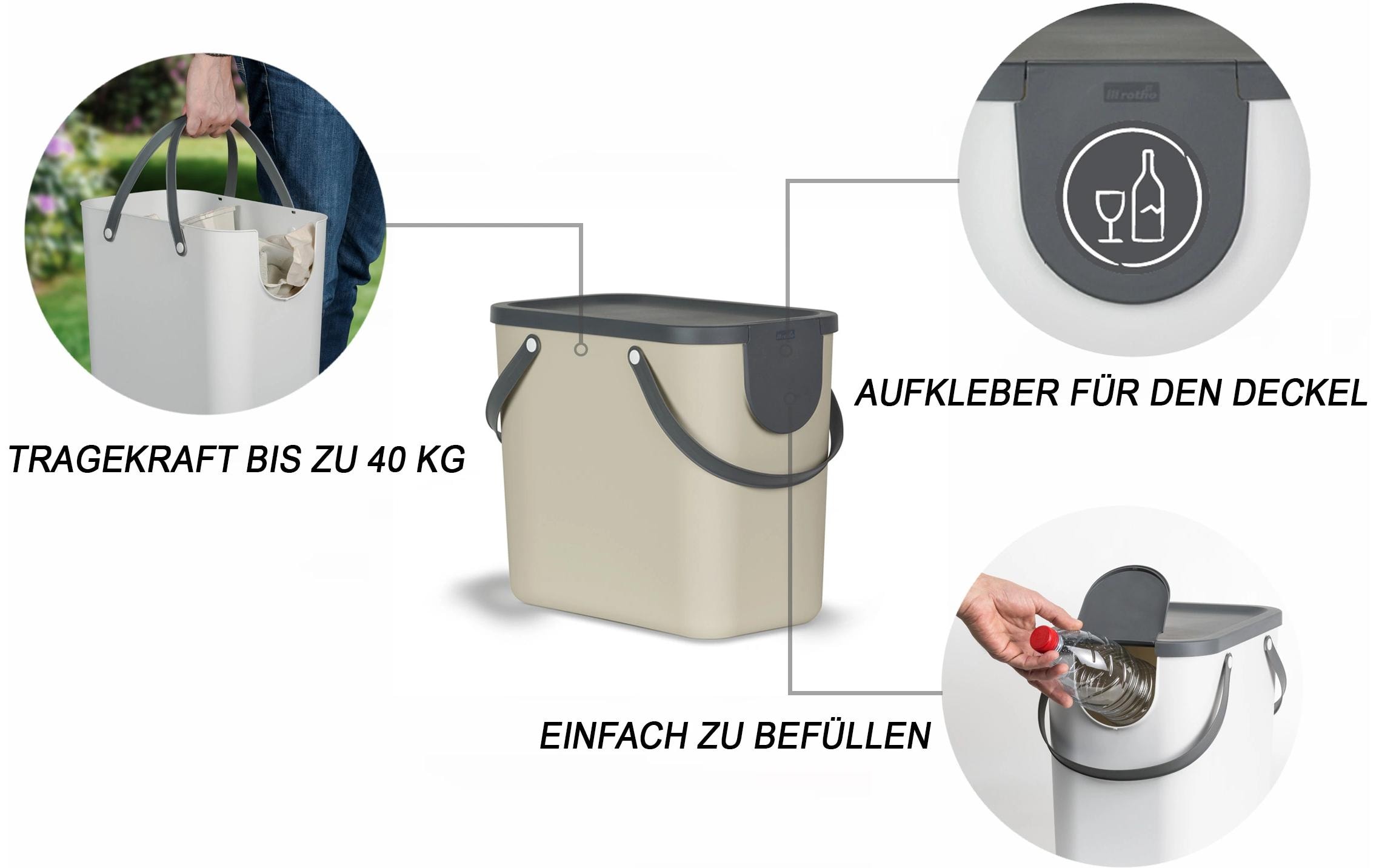 Recycling Set ALBULA 4 tlg.<br>Mülltrennsystem