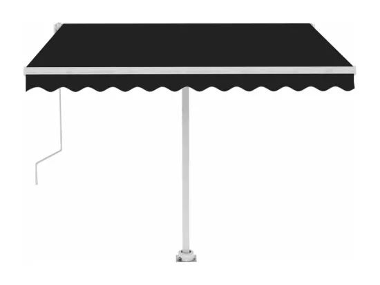 Auvent automatique capteur de vent et LED 300x250 cm Anthracite