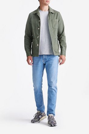 King Essentials The Benjamin Overshirt Olijfgroen KM111080011-G025T kopen