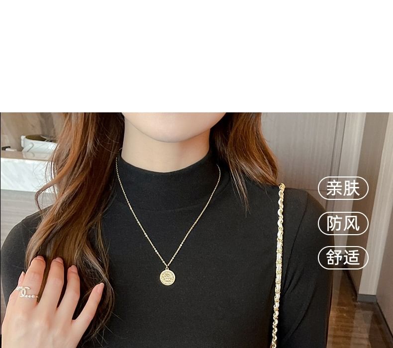 Hopsi - Effen T-shirt met lange mouwen en mockneck