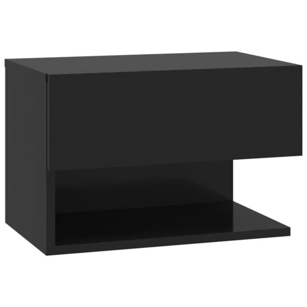 vidaXL Vegghengte nattbord 2 stk svart