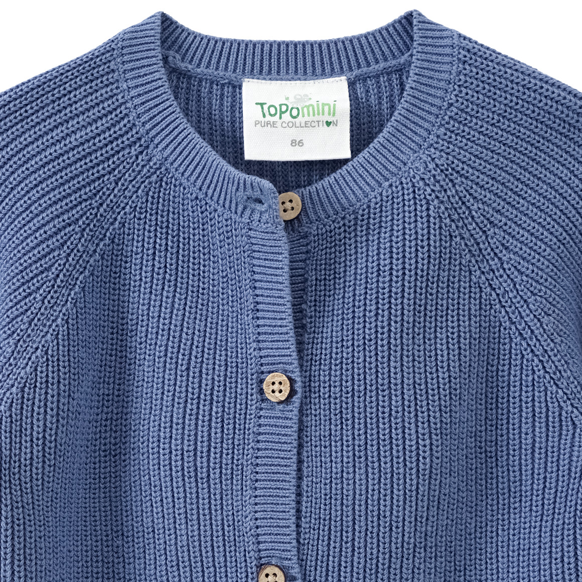 Topomini Pure Collection Baby Strickjacke mit Knopfleiste dunkelblau
