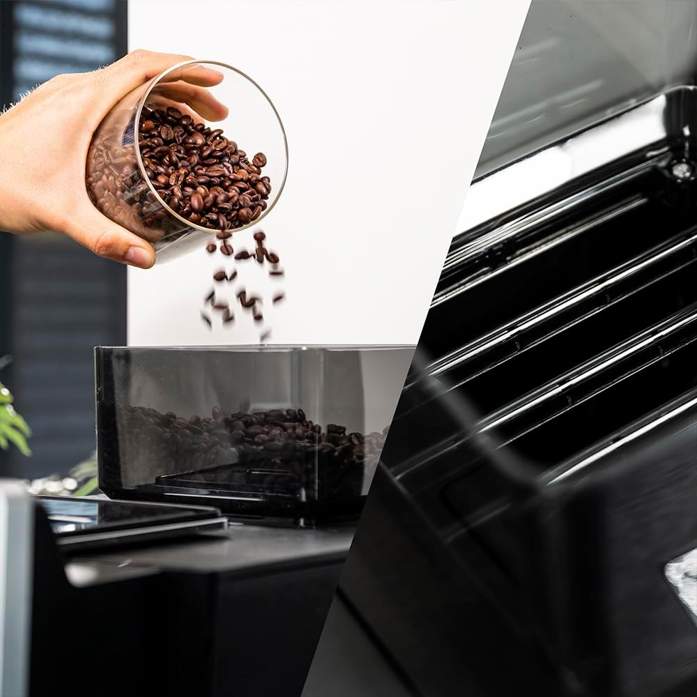 Cecotec Kommerzielle Superautomatische Kaffeemaschine Cremmaet Coffice. 2900W, Touchscreen, Gleichmäßiger Mahlgrad, 1 Mahlwerk, 26 Getränke, 1 kg Bohnenbehälter, 2L Wassertank