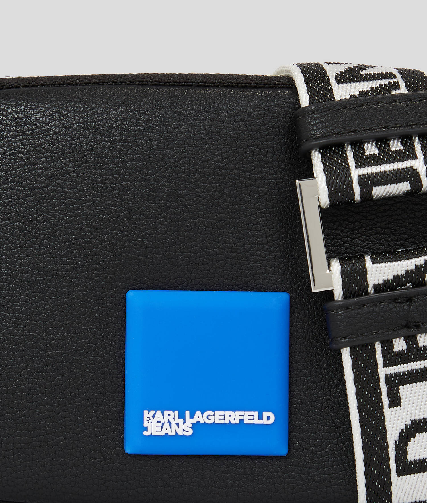 MINI SAC BANDOULIÈRE AVEC LOGO KLJ ENCADRÉ - Noir