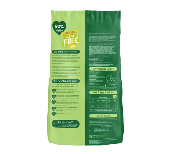 Burgess Burgess - Adult Rabbit Nuggets with Mint - 10 kg (40000) /Small Animals /10000