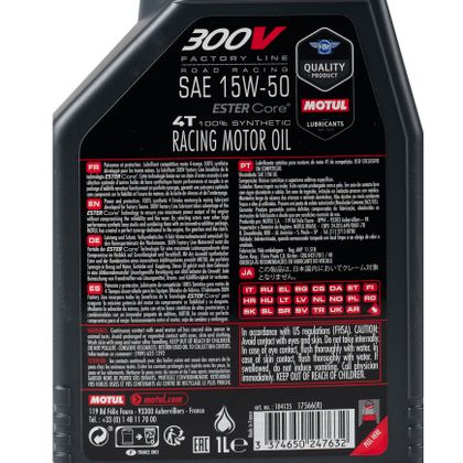 Huile moteur Motul 300V Road 15W50 1L Universel