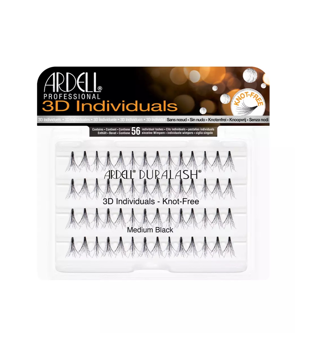 Ardell - Cílios Postiços Individuais 3D - Medium Black
