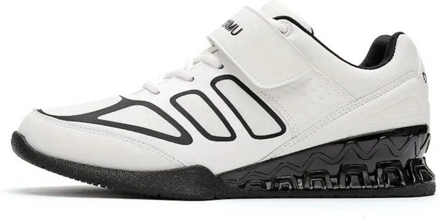 Bovista Powerlift Schoenen Powerlifter Weightlifting Squat Gewichthef Gym Schoenen Sneaker Zwart Wit