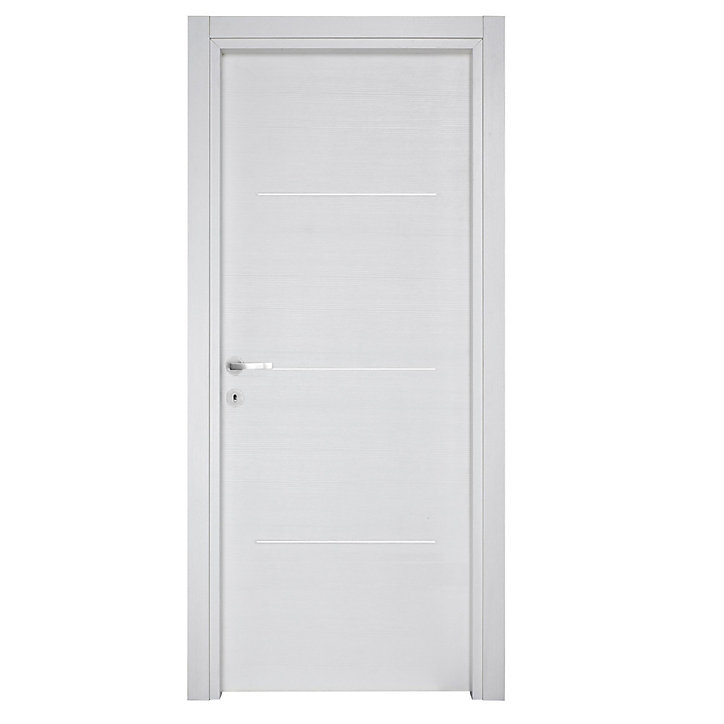 Bloc-porte Triaconta blanchi H.204 x l.73 cm, poussant droit