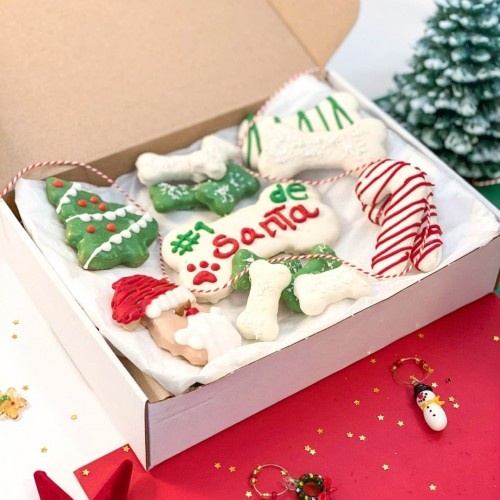 Biscoitos de Natal para cães, sabor maçã e canela