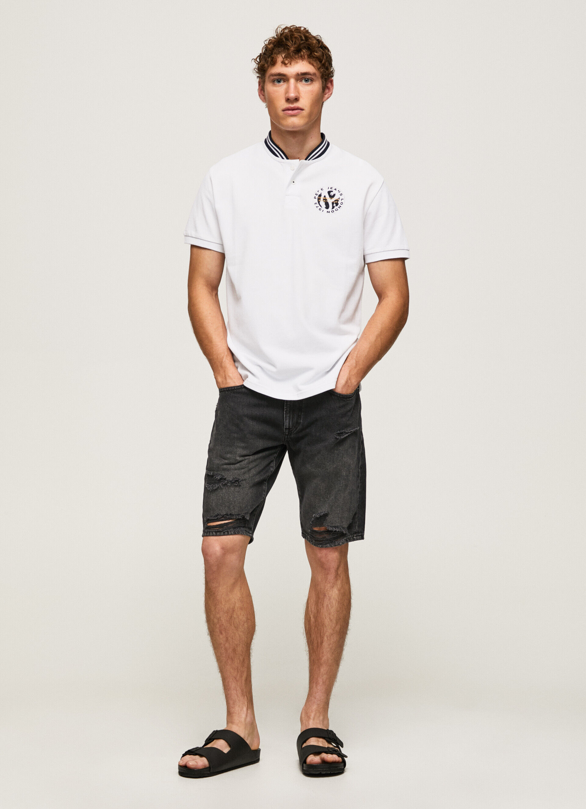 COLAR DE BEISEBOL POLO ALGODÃO PIQUÉ - branco