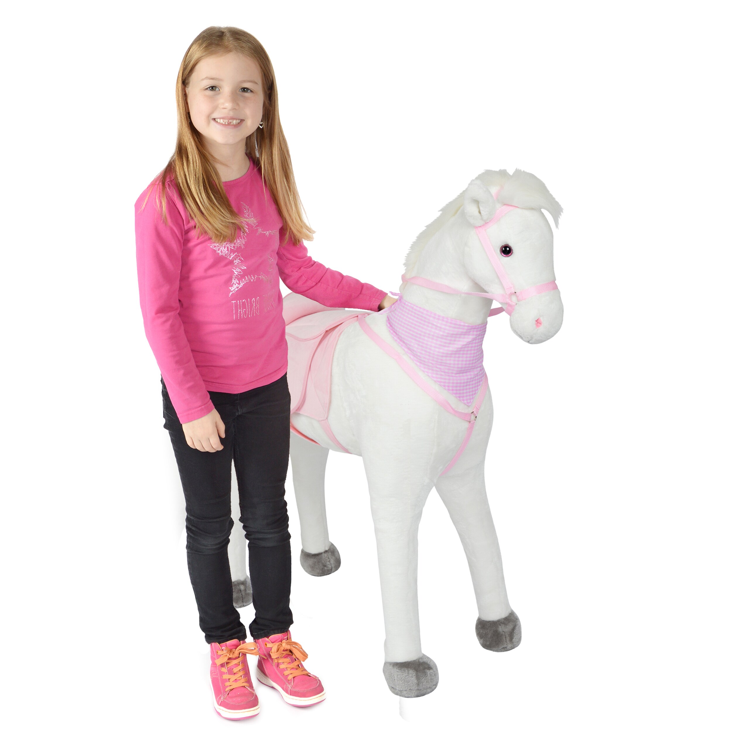Pink Papaya Stehpferd für Kinder zum Reiten Luna 105 cm
