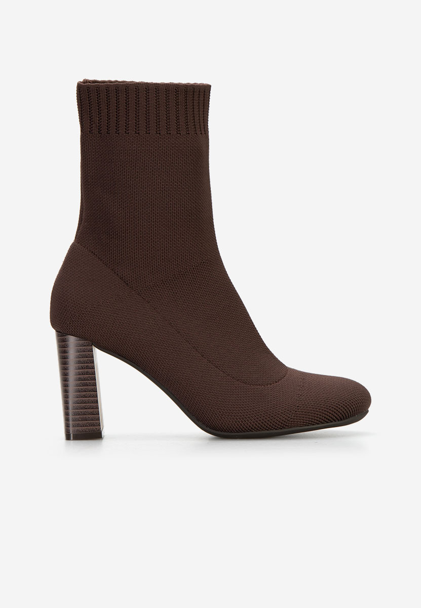 Bottines chaussettes bruns Lujana