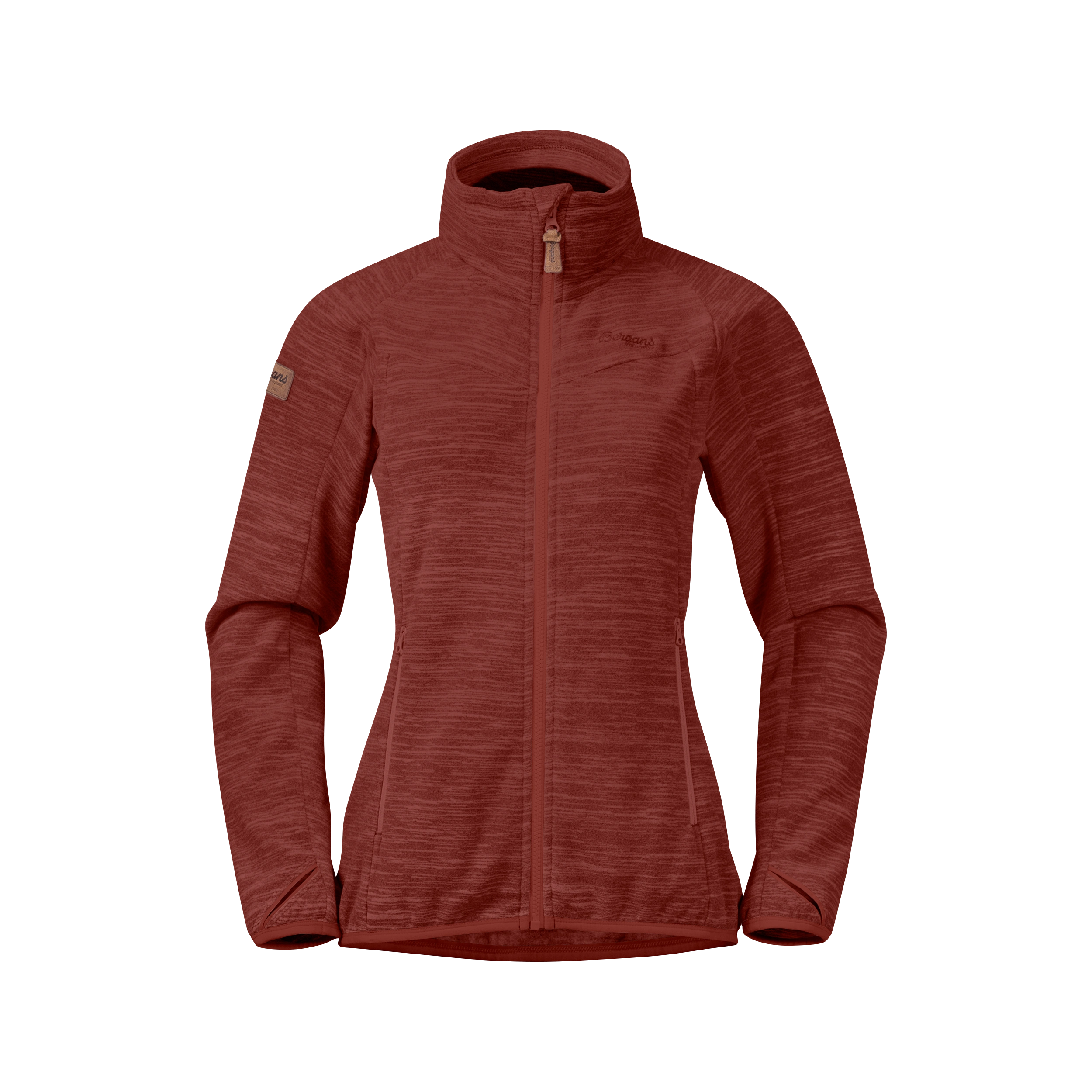 Hareid Fleece W Jacket NoHood Chianti Red