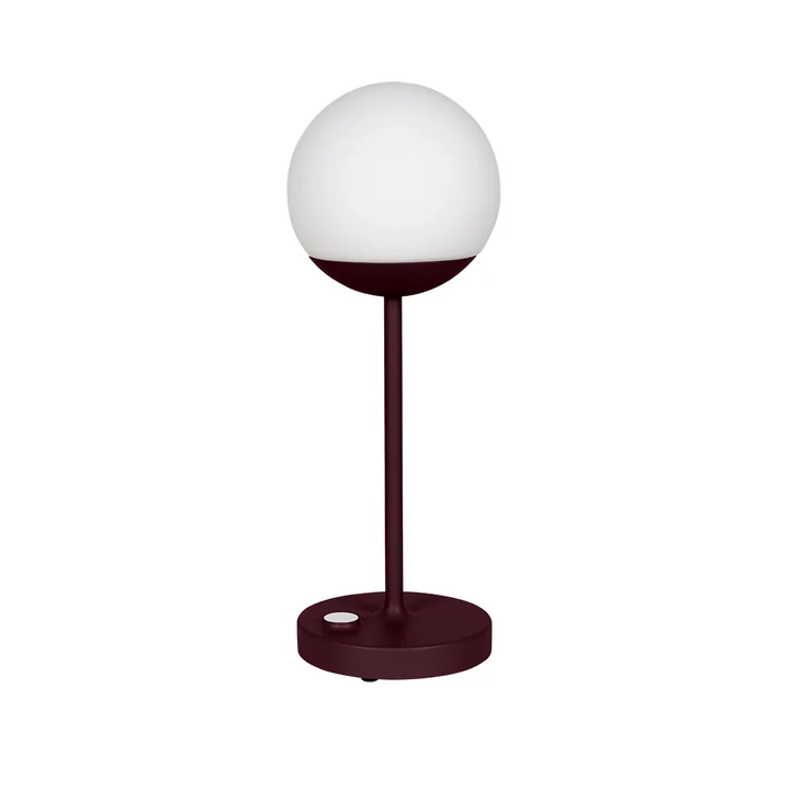Fermob - Mooon! Akku LED-Leuchte, H 41 cm, schwarzkirsche