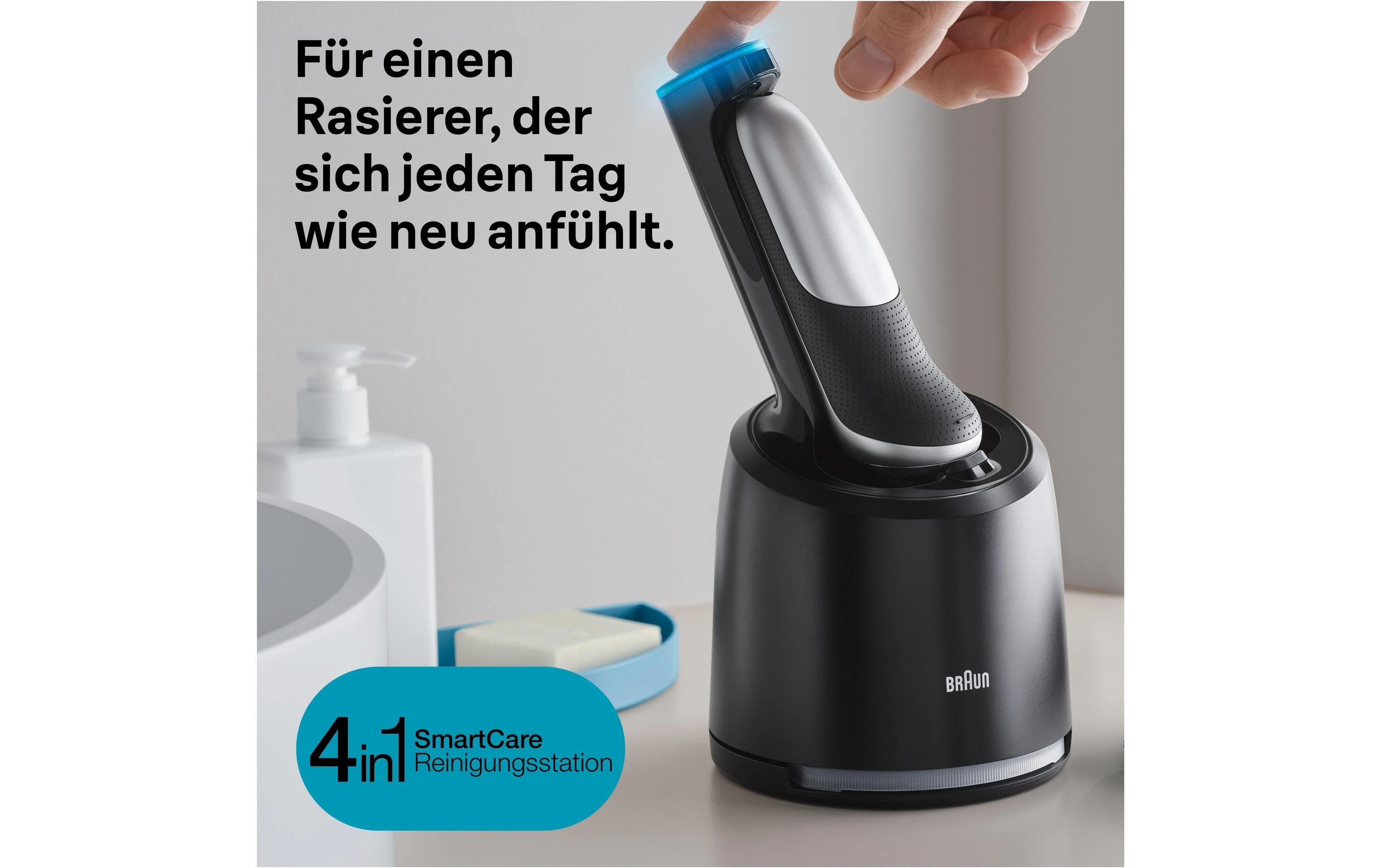 Herrenrasierer Series 7 71-S7200cc mit Reinigungsstation<br>Rasierapparat für die Nass- und Trockenrasur