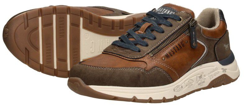 Mustang Veterschoenen Laag cognac