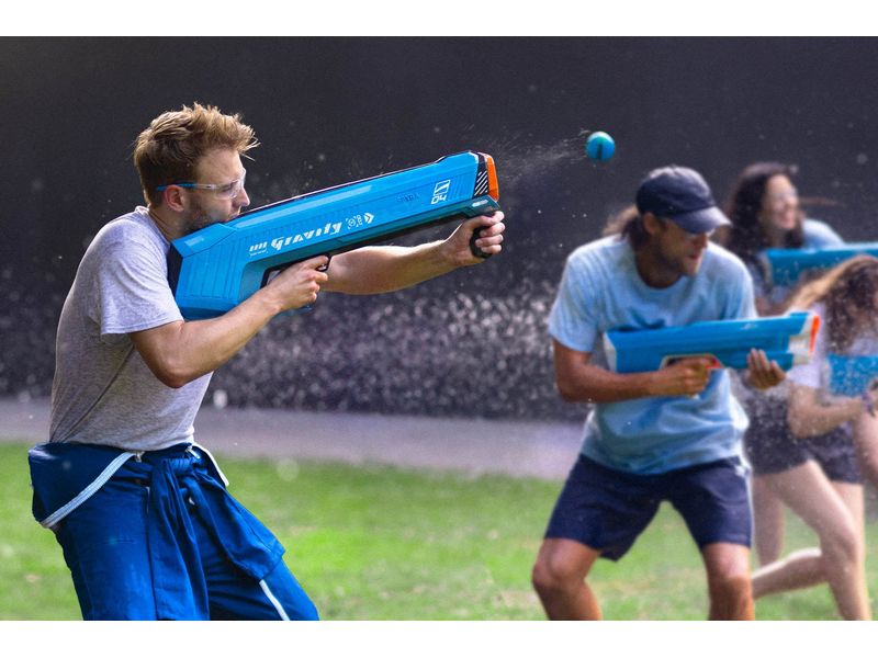 Spyra Wasserpistole Gravity Blau Leistungsstarker Wasserbombenwerfer