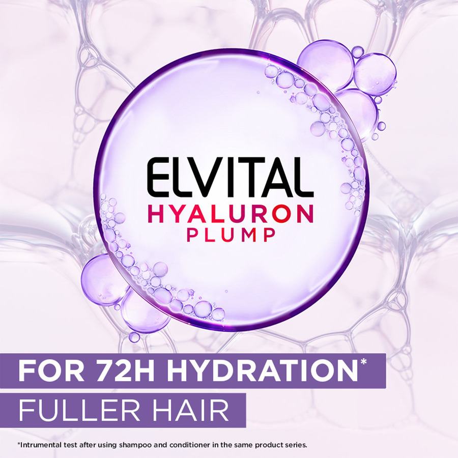 L'Oréal Paris Elvital Hyaluron Plump Leave-in Spray 150ml + Shampoo 400ml + Conditioner 300ml