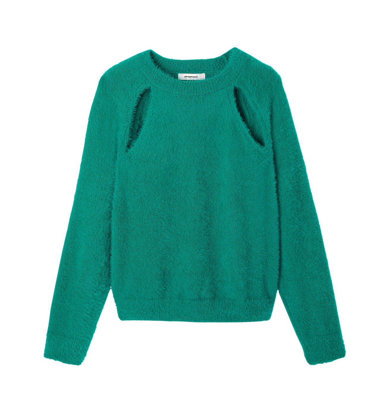 Pull moelleux cut out - Vert clair