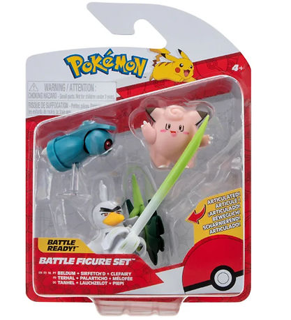 Pokémon Figuren - 3er-Pack - Kampffigur - Clefairy/Beldum/Sirfet