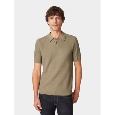 Herren-Poloshirt gestrickt, Camel