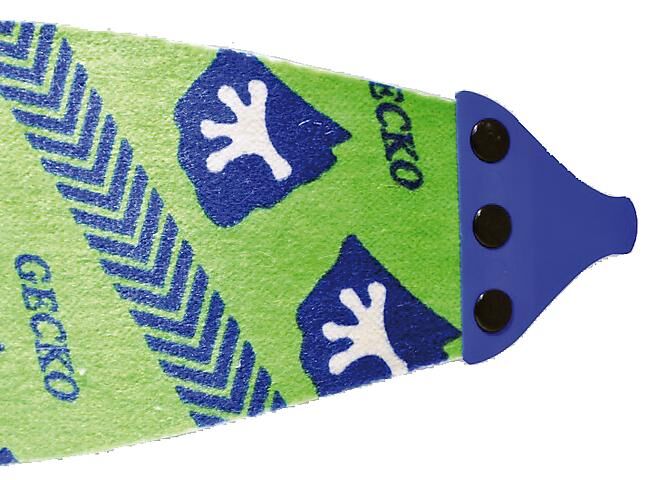 GECKO - SET DE PEAUX MOHAIR GREEN PRE-MONTE 125 mm