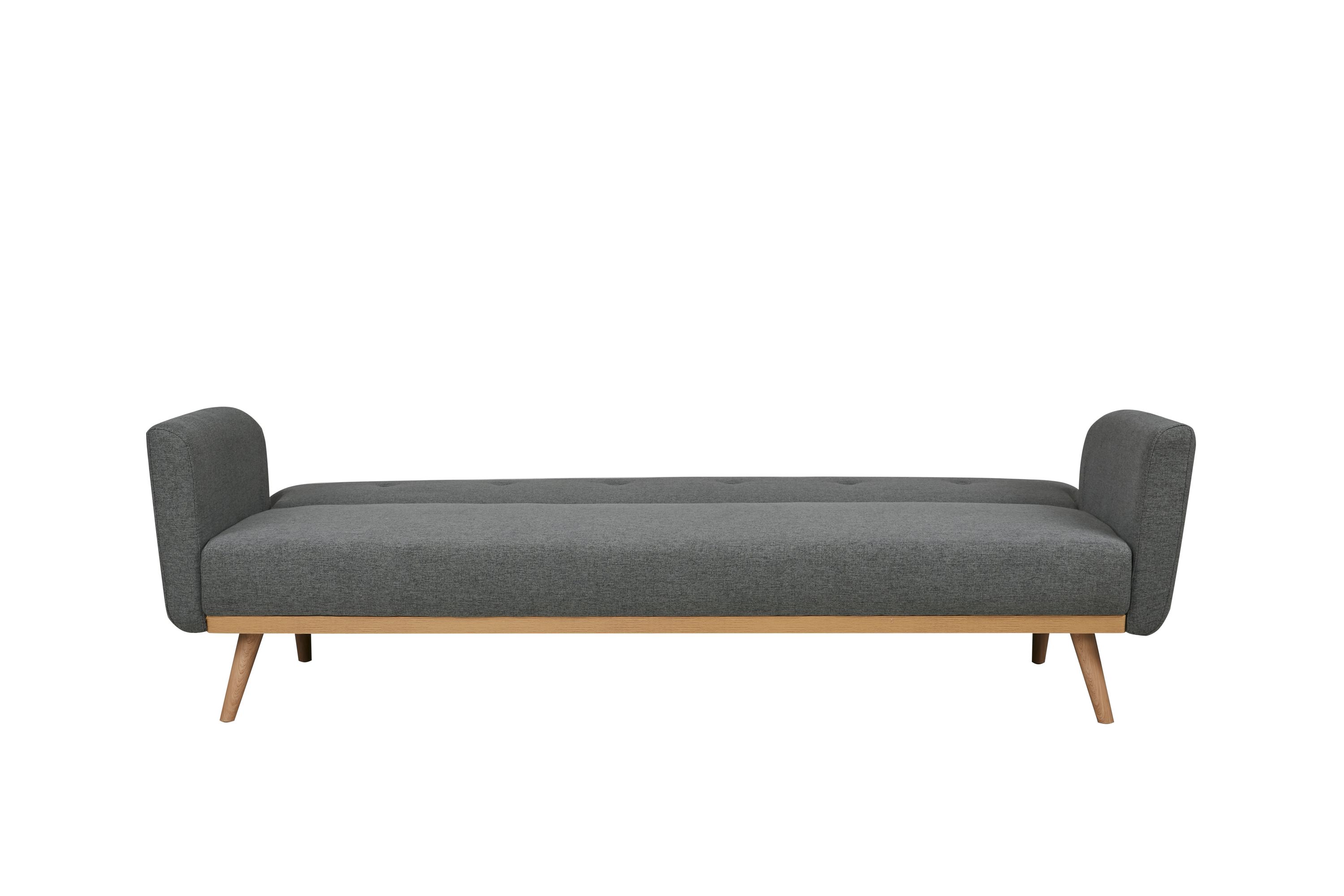 Schlafsofa grau Schlafcouch Sofa Couch Schlaffunktion Gästebett Gästesofa