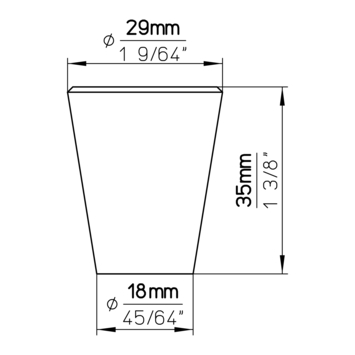 Knop Phoebe rvs 29mm