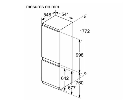 NEFF - Réfrigérateur congélateur encastrable KI5862SE0S